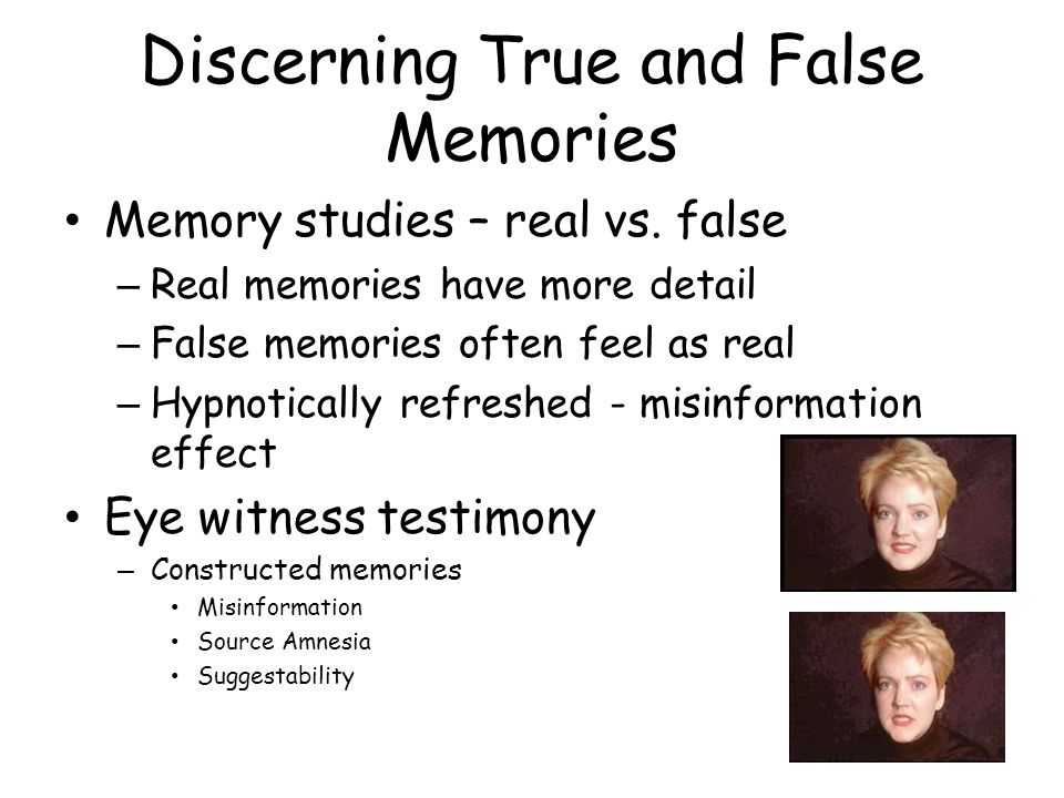 Memory recollection in eyewitness testimony